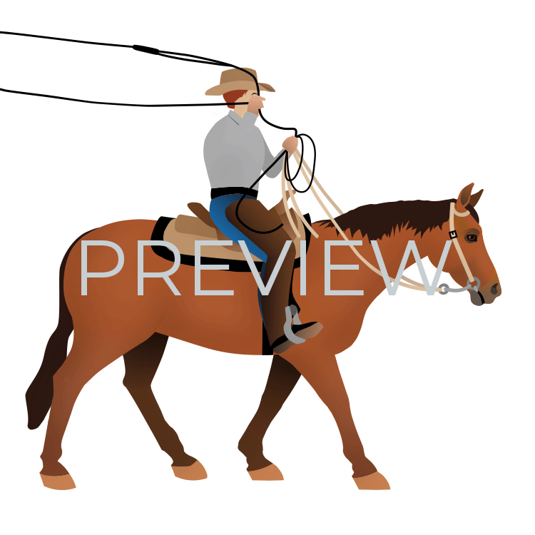 Rodeo Rope Horse Male Rider Emoji Sticker and GIFs
