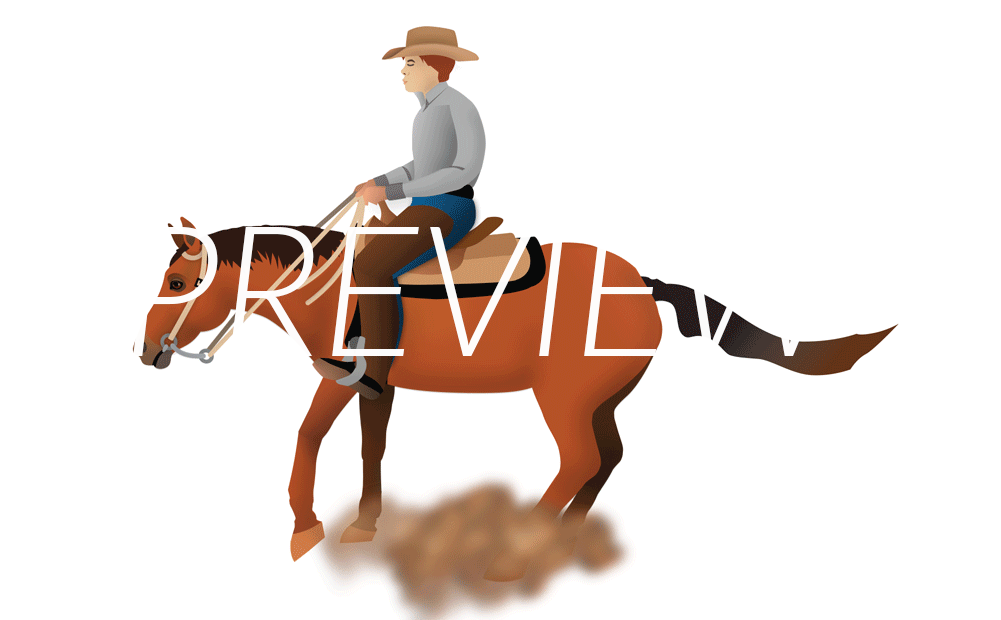 Reining Horse Male Rider Emoji Sticker and GIFs
