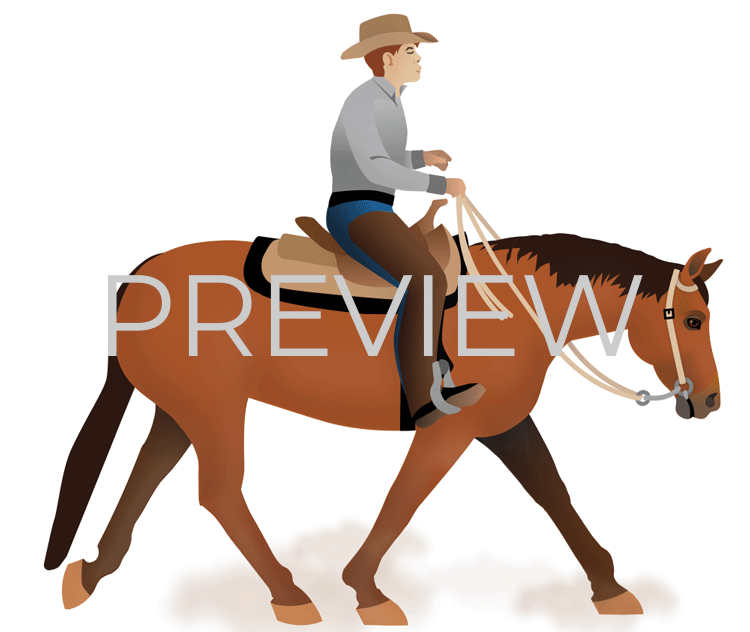 Ranch Horse Male Rider Emoji Sticker and GIFs