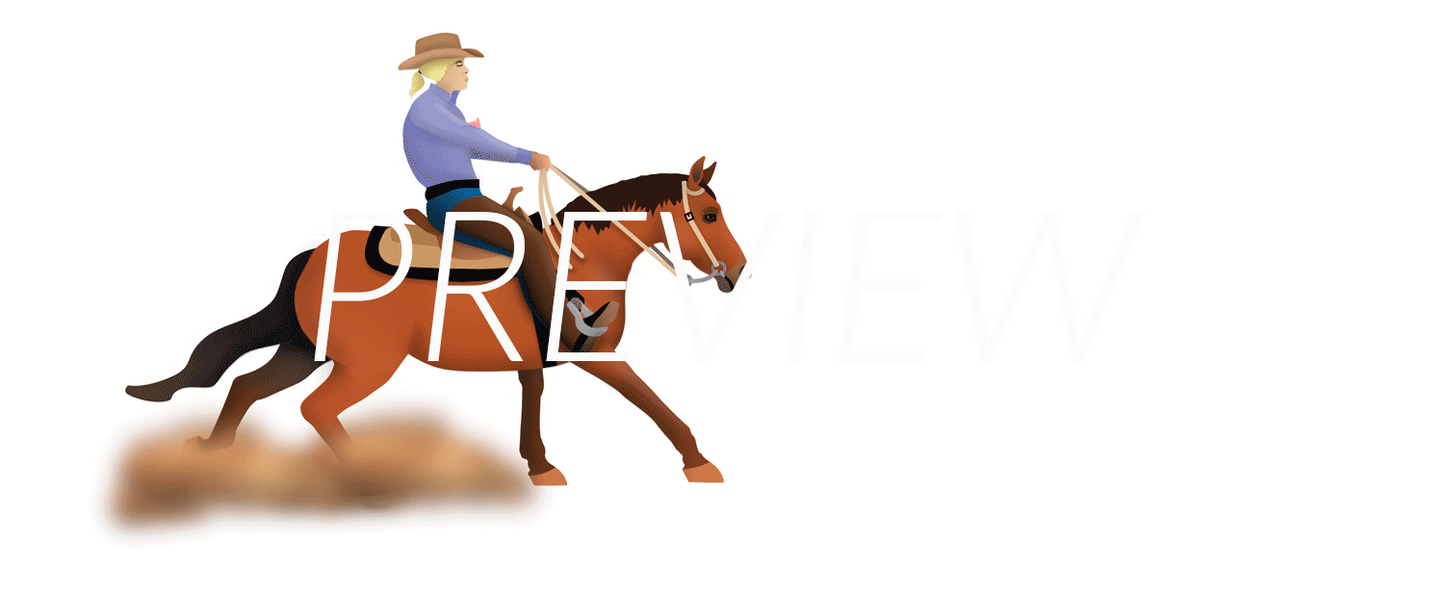 Reining Horse Female Rider Emoji Sticker and GIFs