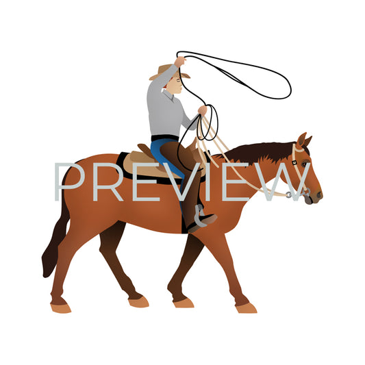 Rodeo Rope Horse Male Rider Emoji Sticker and GIFs