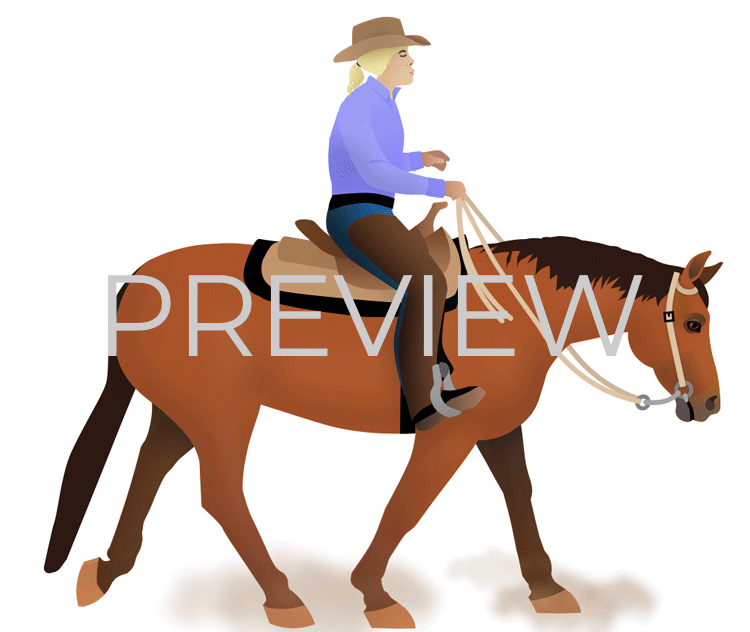 Ranch Horse Female Rider Emoji Sticker and GIFs