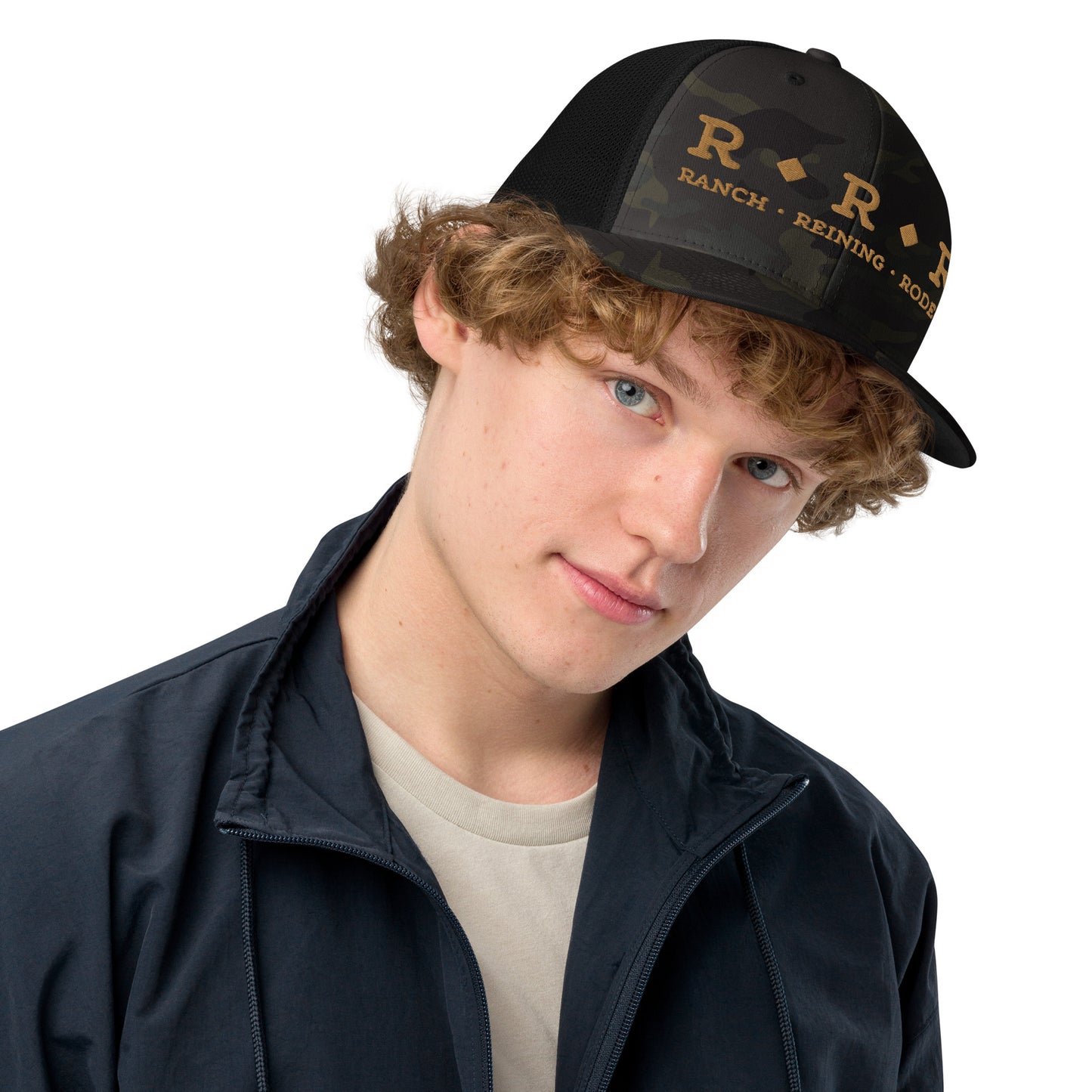 Triple R Logo Closed-back Trucker Cap