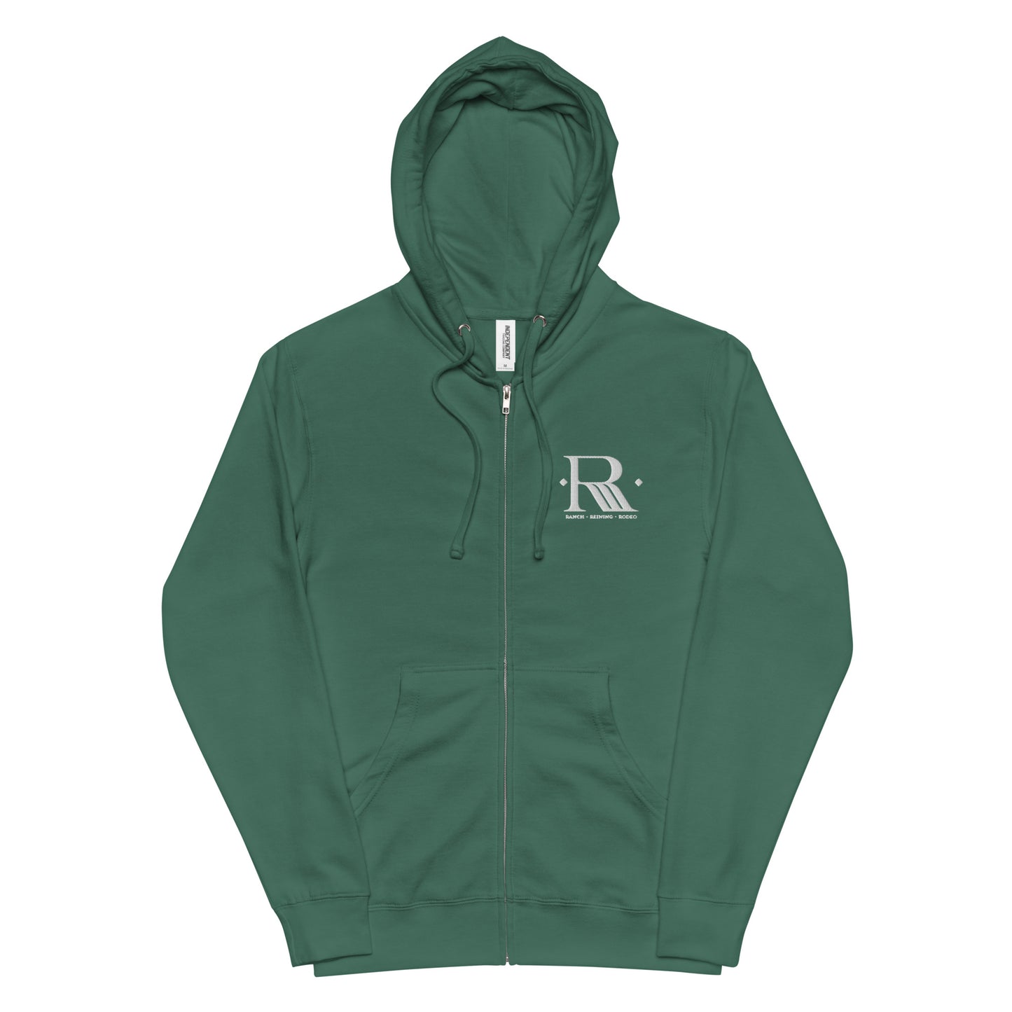 Ranch Reining Rodeo Logo Unisex Fleece Zip Up Hoodie